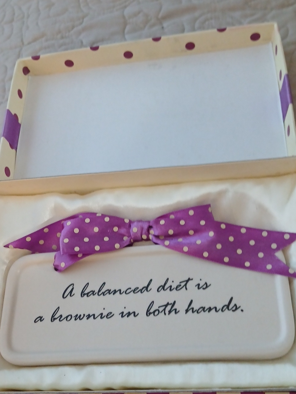 Purple Polka Dot Ribbon Bath & Body Gift Accessory